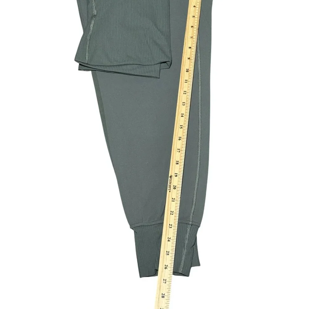 Lululemon 6 Align Super-High-Rise Ribbed-Waist Jogger Green Croos-waist pocket - Picture 9 of 12